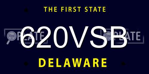 620VSB Delaware License Plate