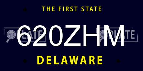 620ZHM Delaware License Plate