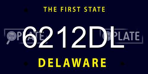 6212DL Delaware License Plate