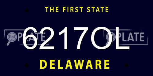 6217OL Delaware License Plate