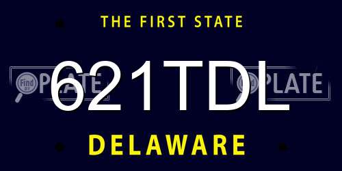 621TDL Delaware License Plate
