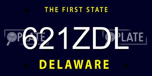 621ZDL Delaware License Plate
