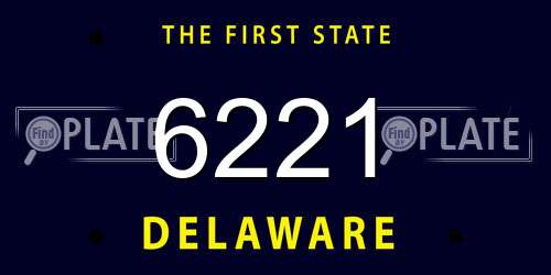 6221 Delaware License Plate