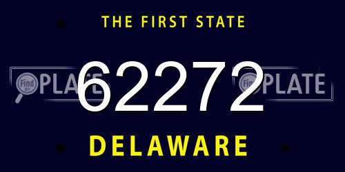 62272 Delaware License Plate