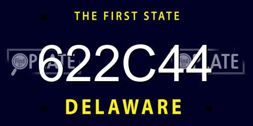 622C44 Delaware License Plate