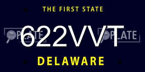 622VVT Delaware License Plate