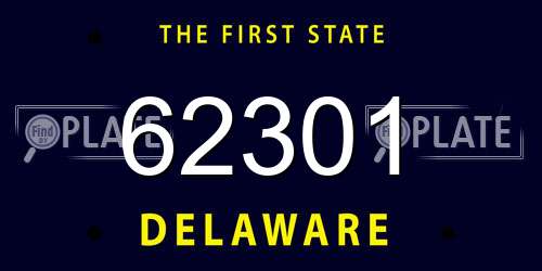 62301 Delaware License Plate
