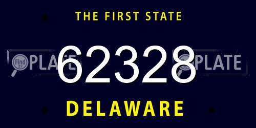62328 Delaware License Plate