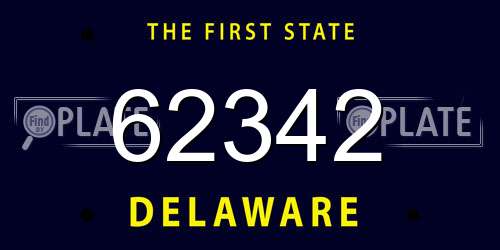 62342 Delaware License Plate