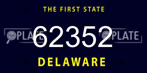 62352 Delaware License Plate