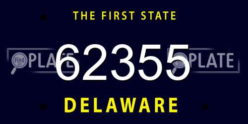 62355 Delaware License Plate