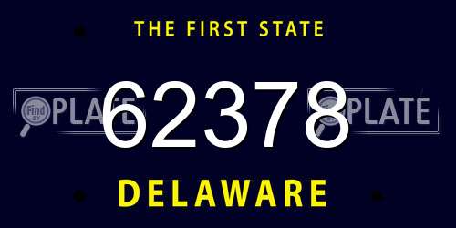 62378 Delaware License Plate