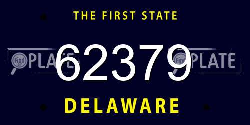 62379 Delaware License Plate