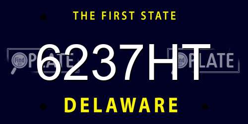 6237HT Delaware License Plate