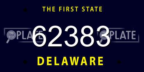 62383 Delaware License Plate