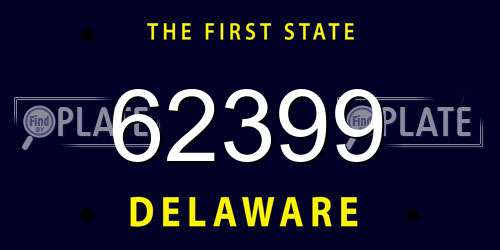 62399 Delaware License Plate