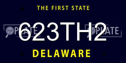 623TH2 Delaware License Plate