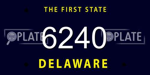 6240 Delaware License Plate