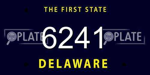 6241 Delaware License Plate