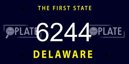 6244 Delaware License Plate