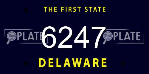 6247 Delaware License Plate