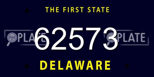 62573 Delaware License Plate