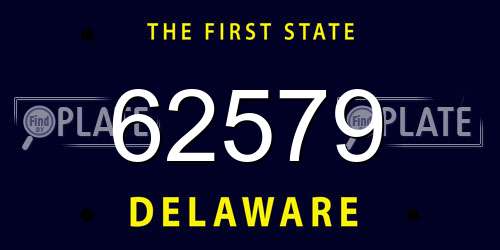 62579 Delaware License Plate