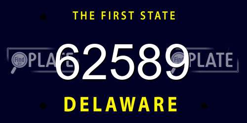 62589 Delaware License Plate