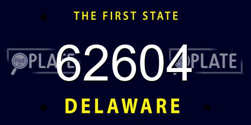 62604 Delaware License Plate