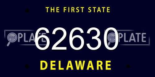 62630 Delaware License Plate