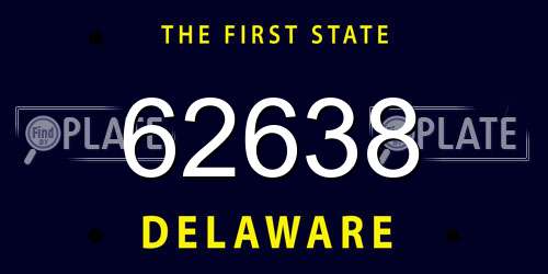 62638 Delaware License Plate