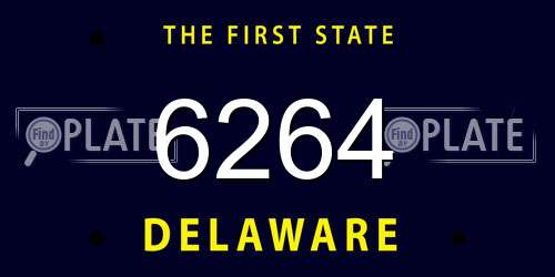 6264 Delaware License Plate