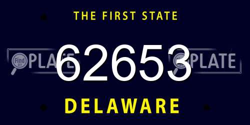 62653 Delaware License Plate