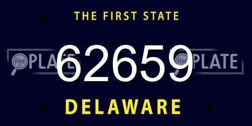 62659 Delaware License Plate