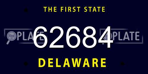 62684 Delaware License Plate