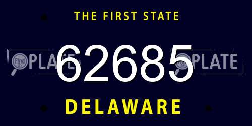 62685 Delaware License Plate