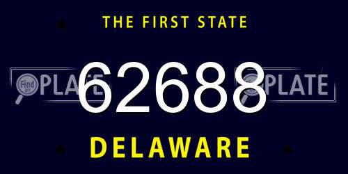 62688 Delaware License Plate
