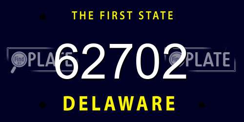 62702 Delaware License Plate