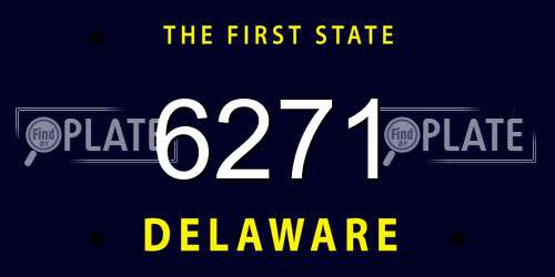 6271 Delaware License Plate