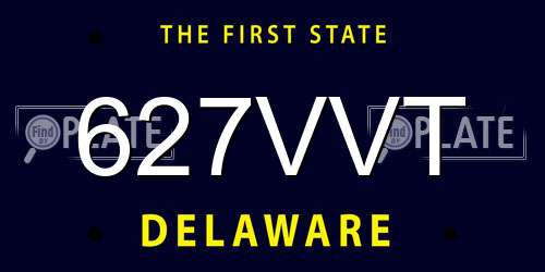 627VVT Delaware License Plate