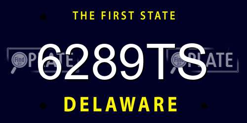 6289TS Delaware License Plate