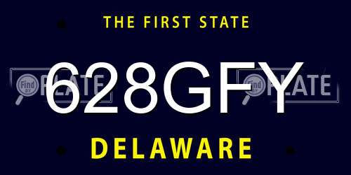 628GFY Delaware License Plate