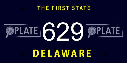 629 Delaware License Plate