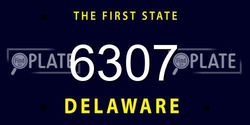 6307 Delaware License Plate