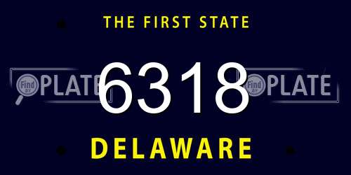 6318 Delaware License Plate