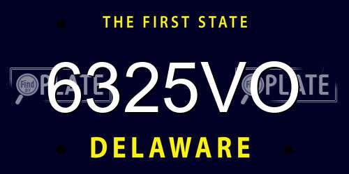 6325VO Delaware License Plate
