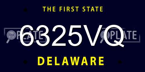 6325VQ Delaware License Plate