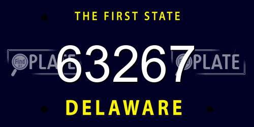 63267 Delaware License Plate