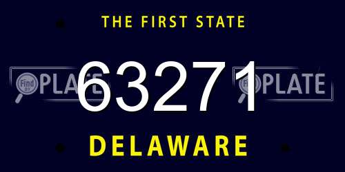 63271 Delaware License Plate