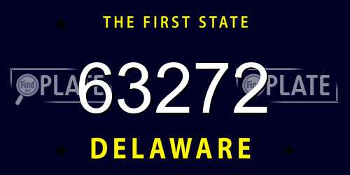 63272 Delaware License Plate